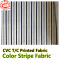 Polyester Cotton blend fabric printed stripe bed set fabric